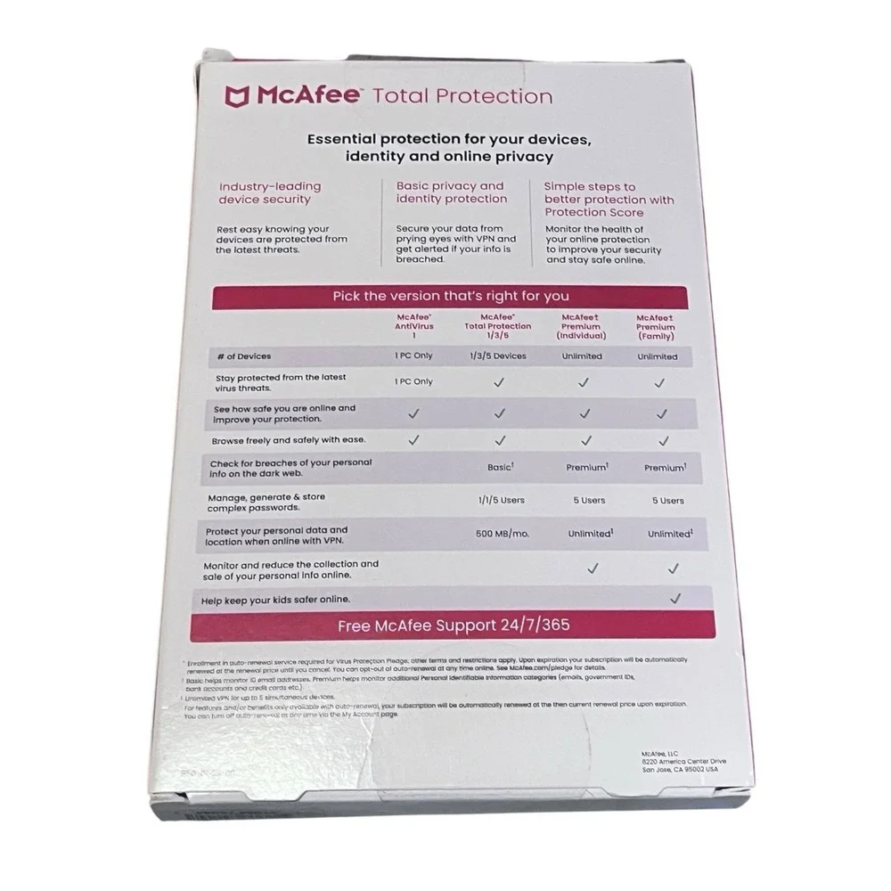 McAfee Total Protection AntiVirus VPN Window Mac Android iOS ChromeOS Prod Key